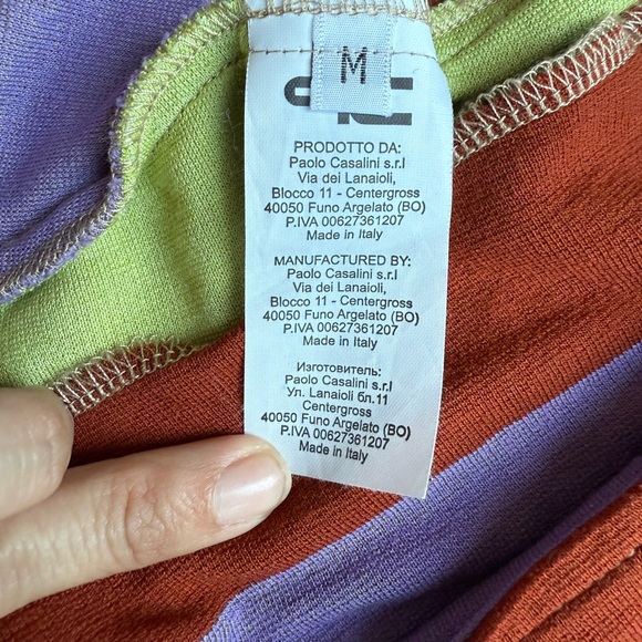 Colorful Striped Cardigan by Italian Designer Paolo Casalini - Picture 4 of 5